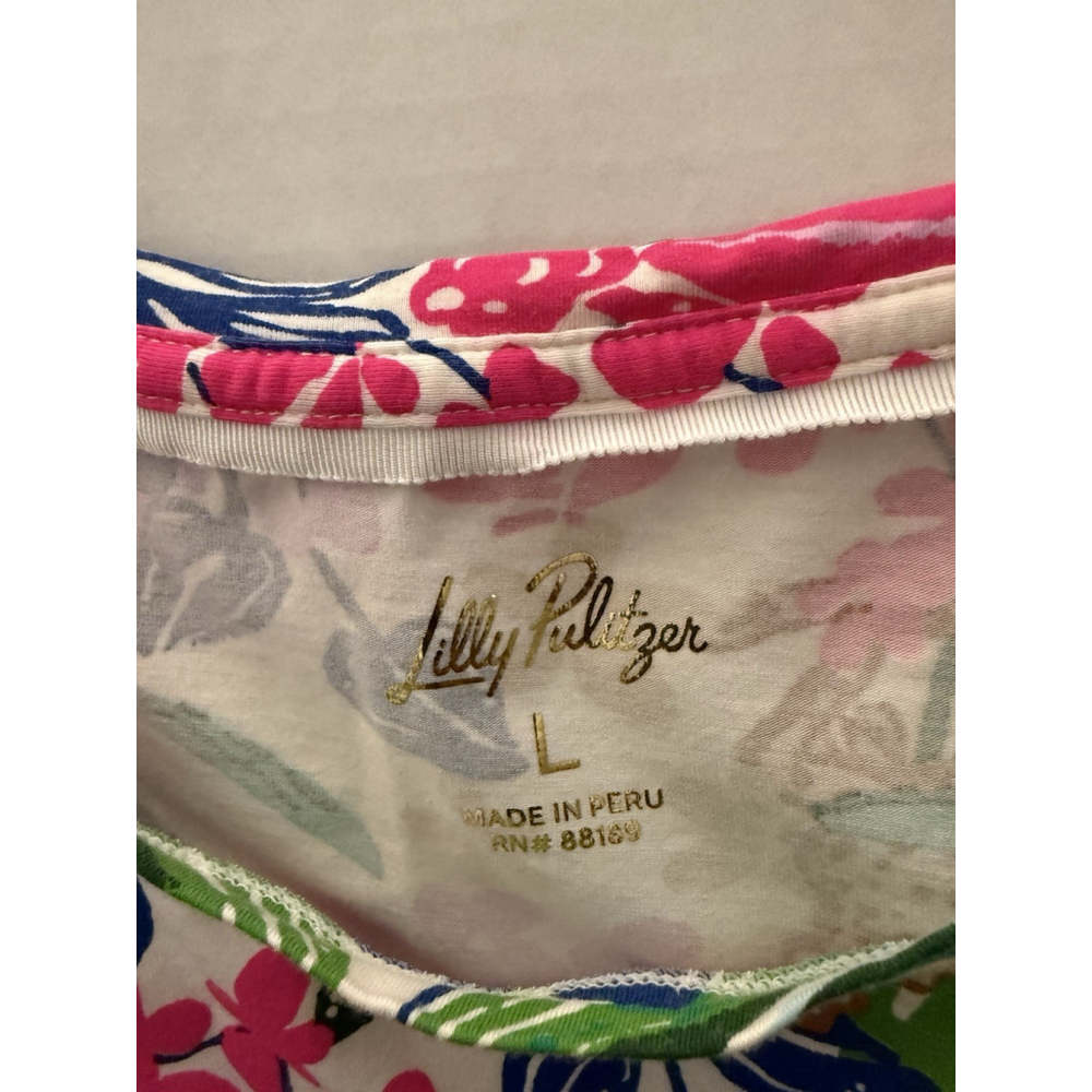 Lilly Pulitzer Key West Top Endless Summer Women Size Large - Picture 3 of 7